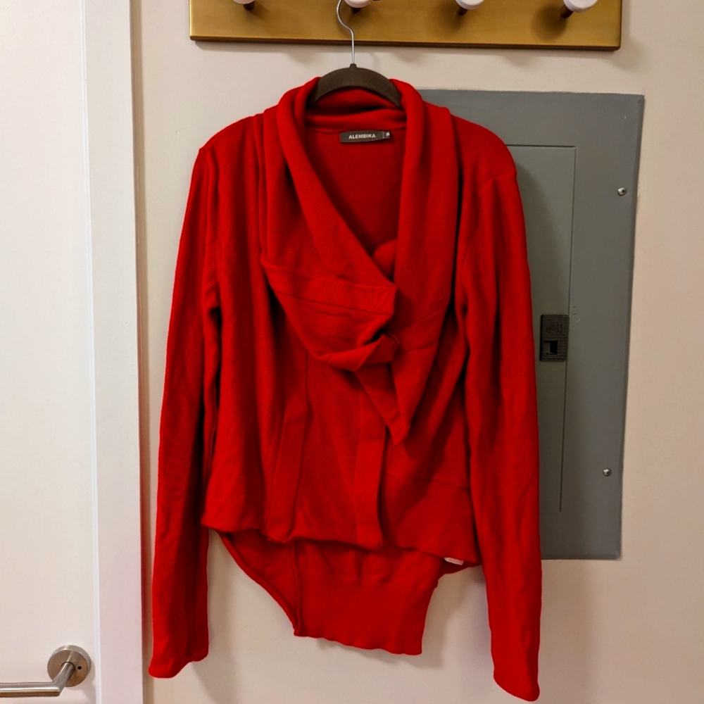 Alembika asymmetrical cotton knit top